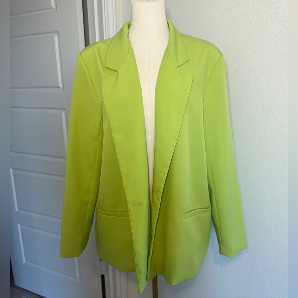 Nasty Gal Lime Green Blazer